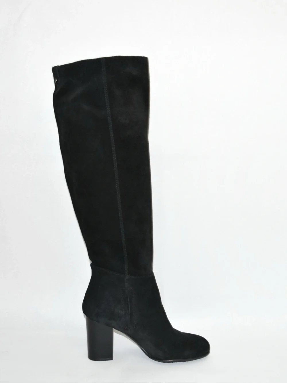Sam Edelman Silas Black Suede Knee High Boots Women’s Size 8 Block Heel